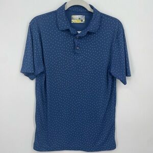 Jack Nicklaus Mens Golf polo Shirt Sz S blue palm tree